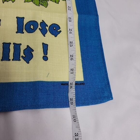 NEW VINTAGE 80s tea towel Irish linen funny golf saying decoration - Picture 5 of 6